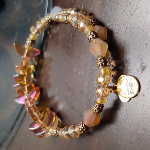 Alex and Ani Women's Deity Wrap Honey Bracelet, Rafaelian Gold, Expandable - Picture 2 of 3